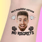 Custom Bachelorette Temporary Tattoos -  No Ragrets