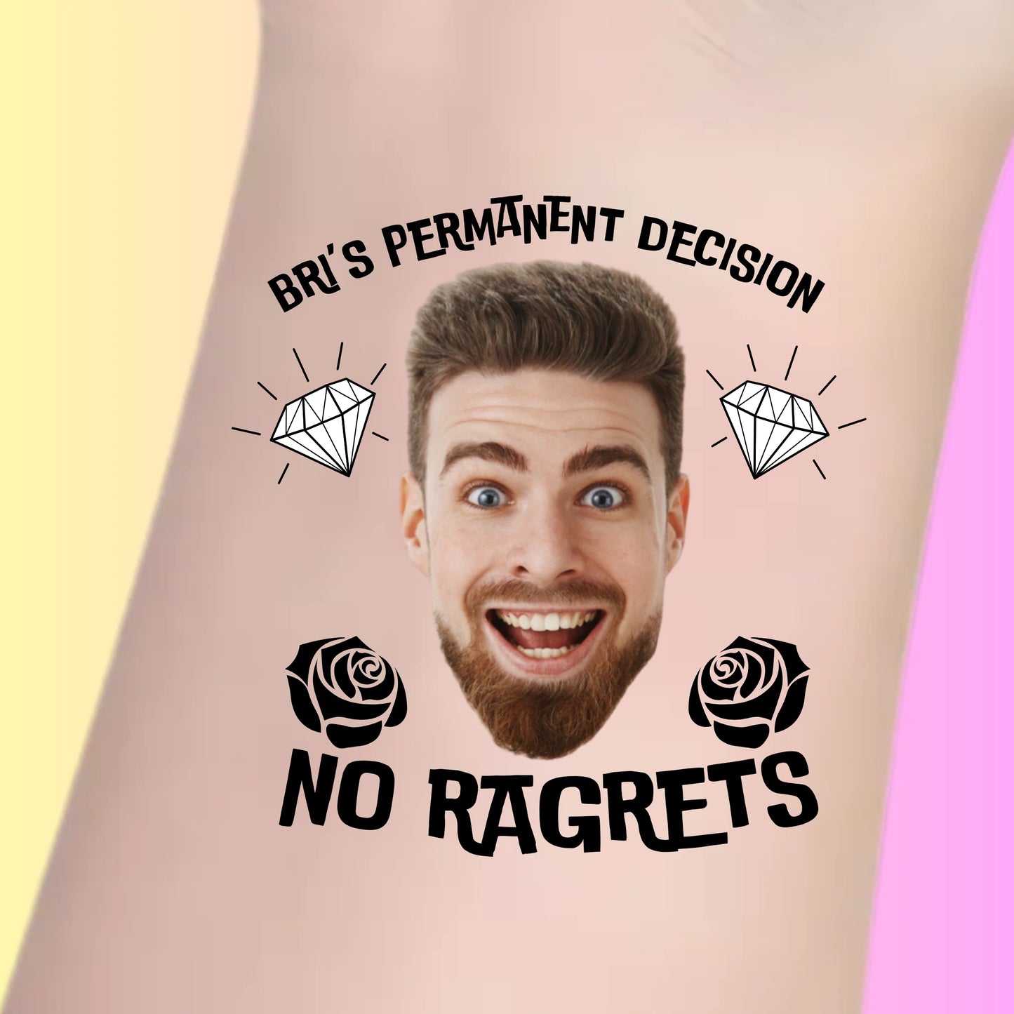 Custom Bachelorette Temporary Tattoos -  No Ragrets