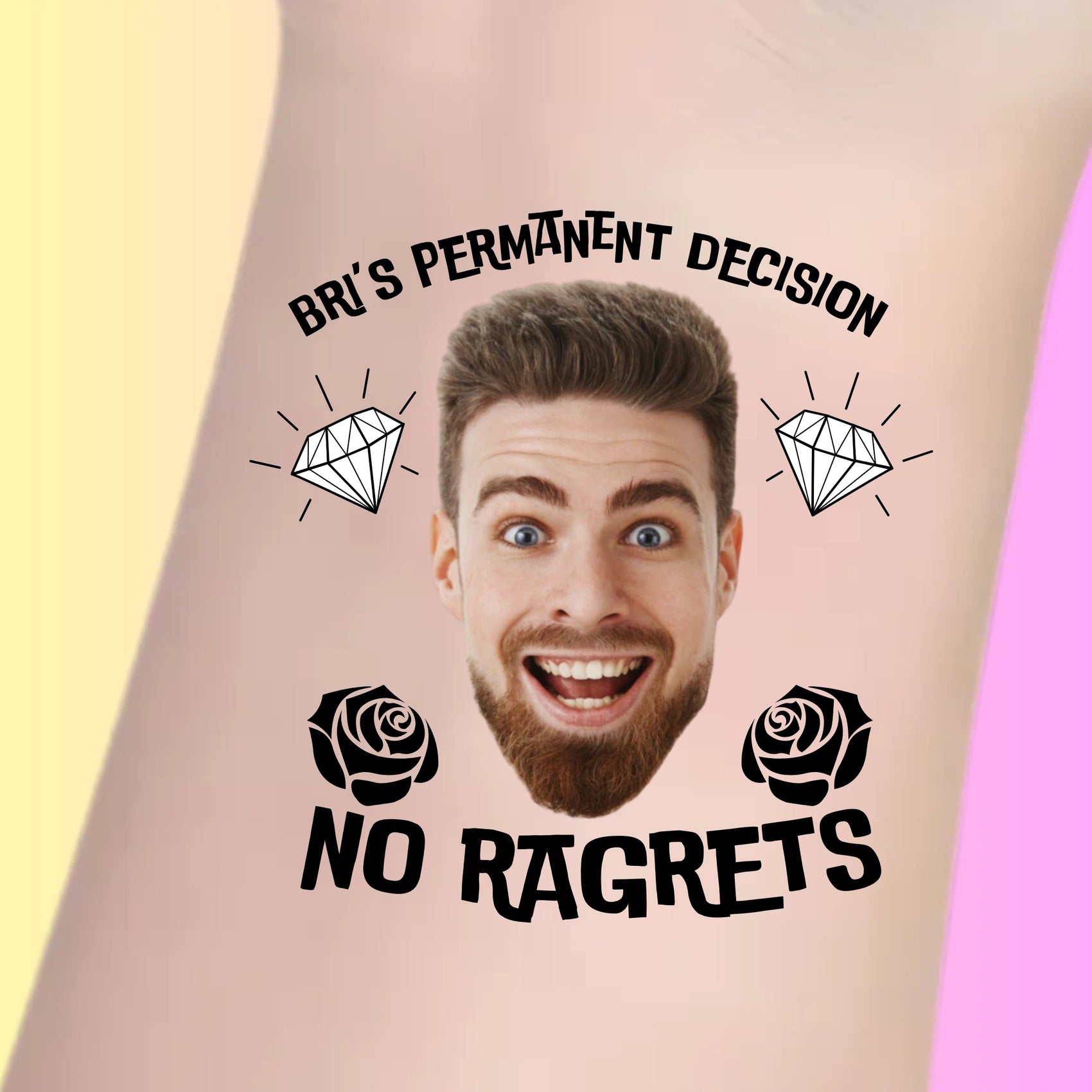 Custom Bachelorette Temporary Tattoos -  No Ragrets