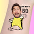Custom temporary tattoo with cartoon body and photo face sticking out tongue, text &
