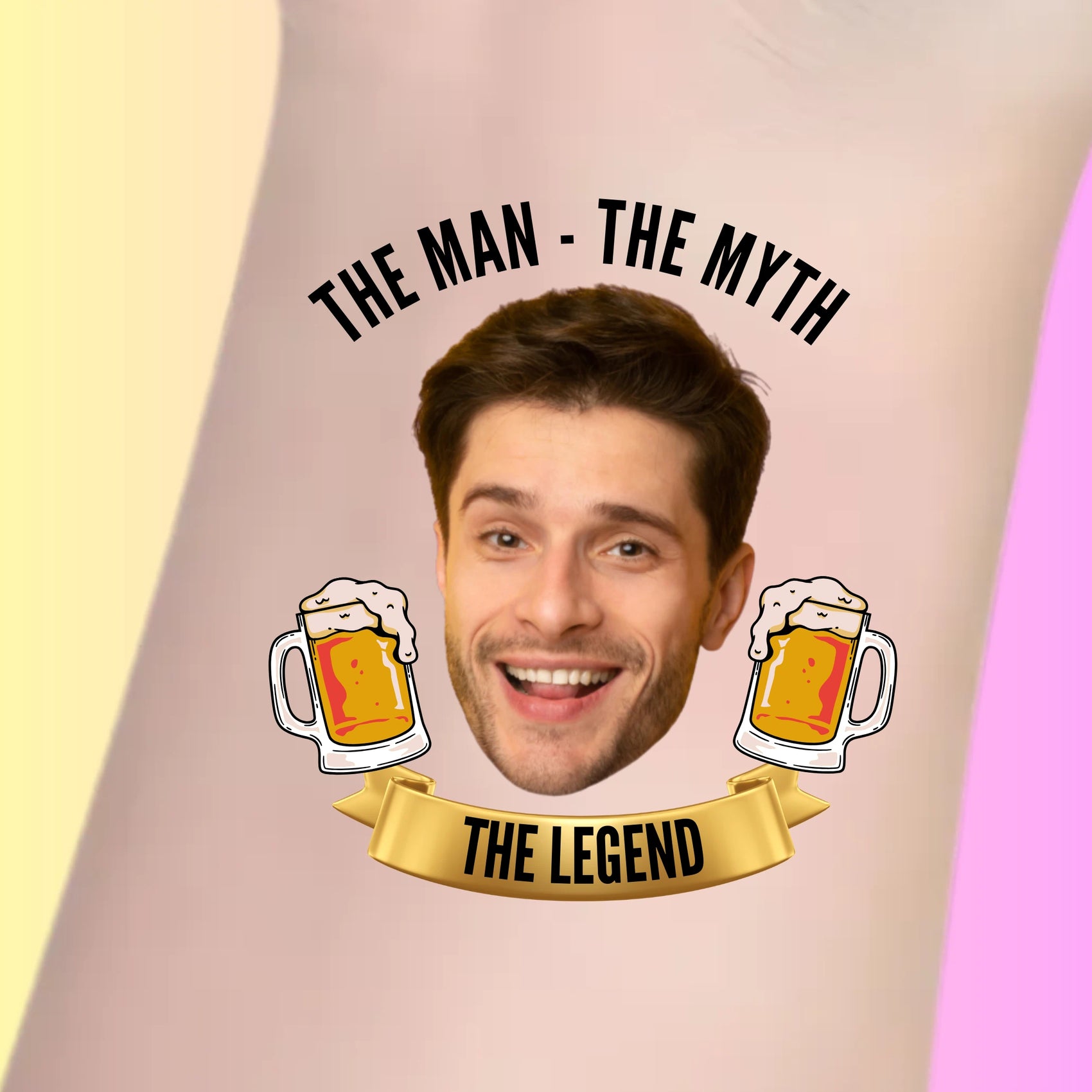 Custom Bachelorette Temporary Tattoos - The Man The Myth The Legend