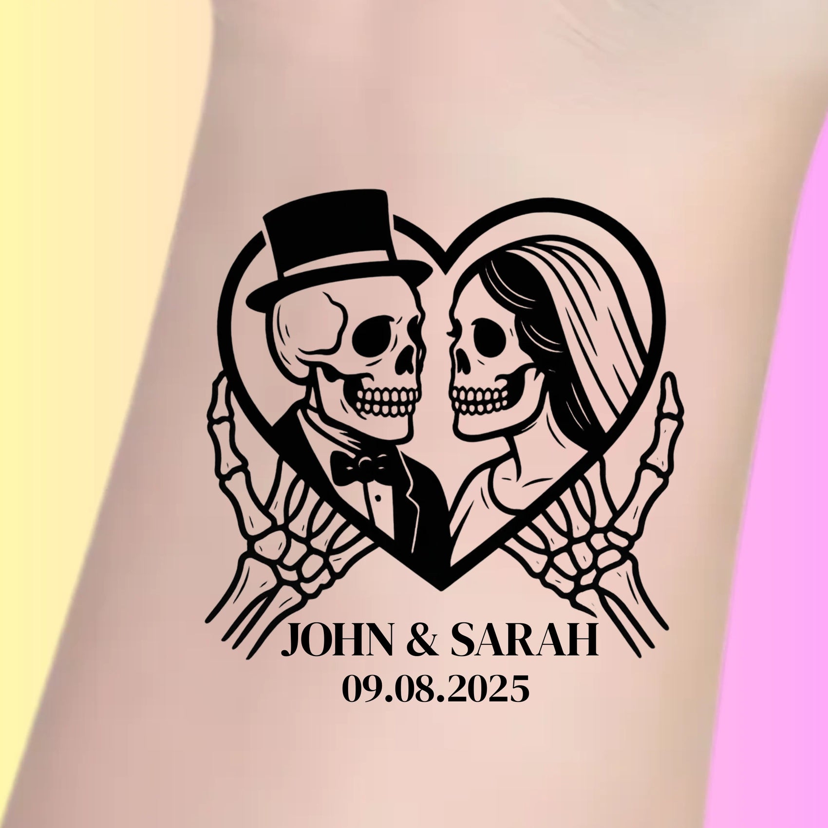 Custom Wedding Tattoos - Til Death Do Us Part