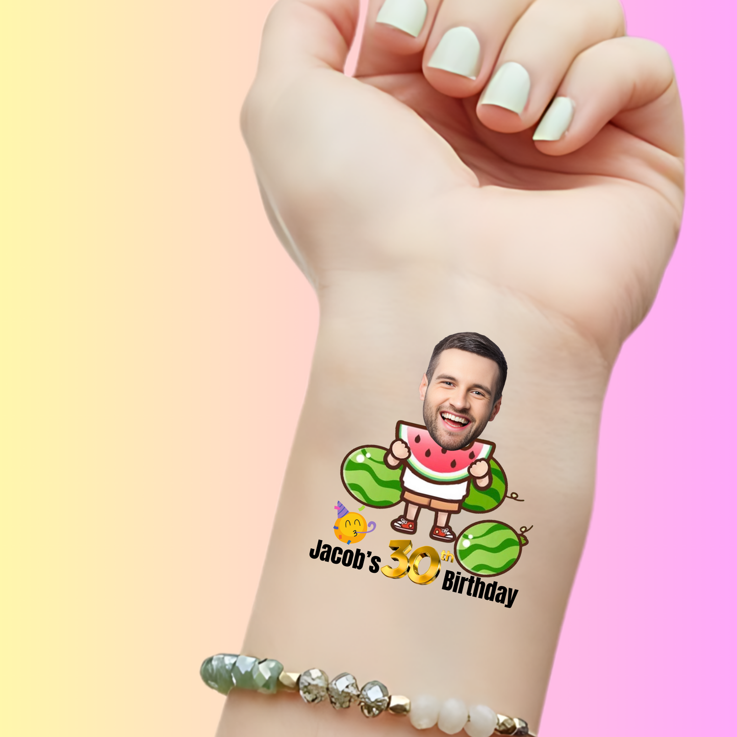 Watermelon Bash – Premium Custom Birthday Tattoos
