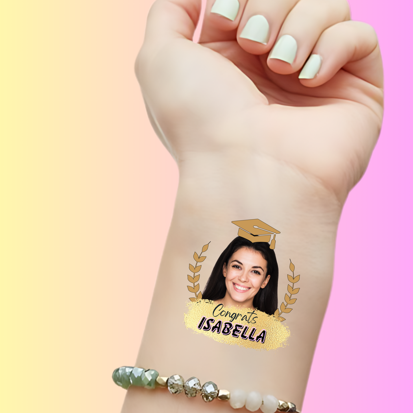 Golden Laurel – Premium Custom Graduation Tattoos
