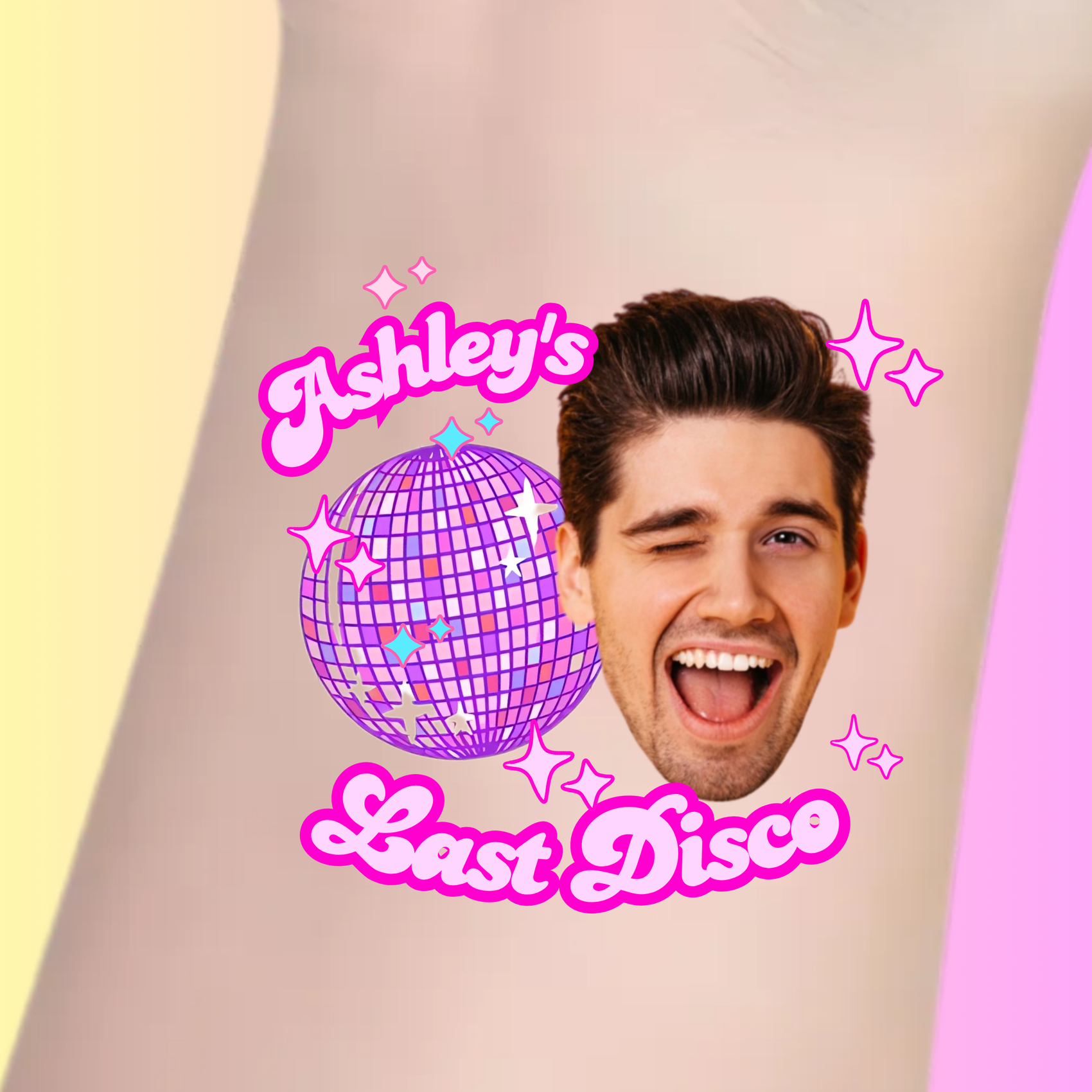 Custom Bachelorette Temporary Tattoos - Last Disco