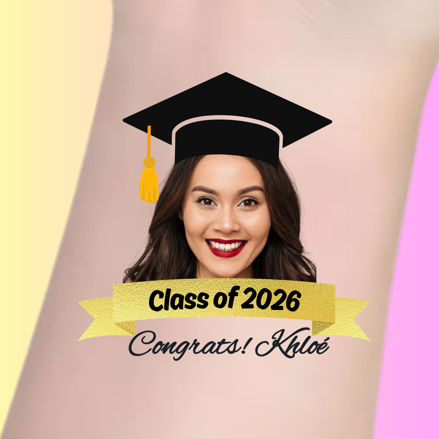Custom Graduation Temporary Tattoos - Congrats! Class of 2026