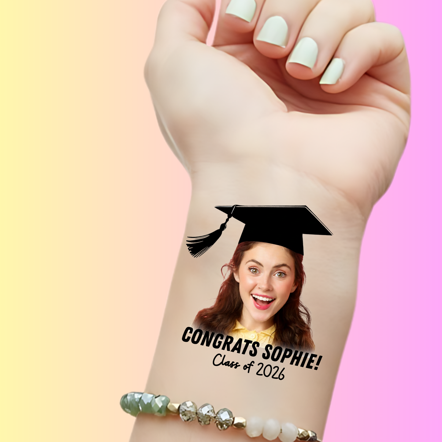 Custom Graduation Temporary Tattoos - Dream Big 2026