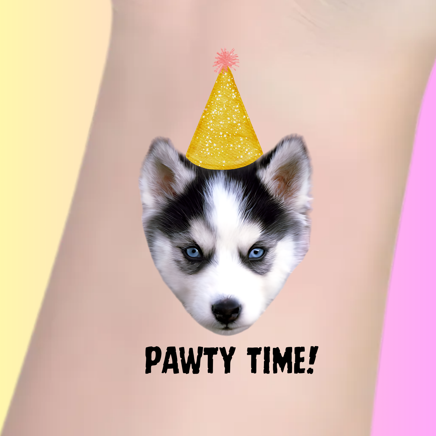 Custom Pet Temporary Tattoos - Pawty Time