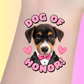 Custom Bachelorette Temporary Tattoos - Dog of Honor