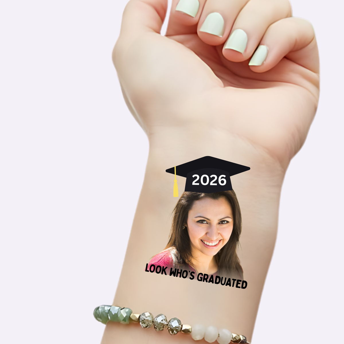 Custom Graduation Tattoos - Look Who’s Graduated Year Cap