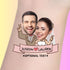custom temporary tattoo of bride and groom with Joseph heart Lauren banner for personalized wedding favor