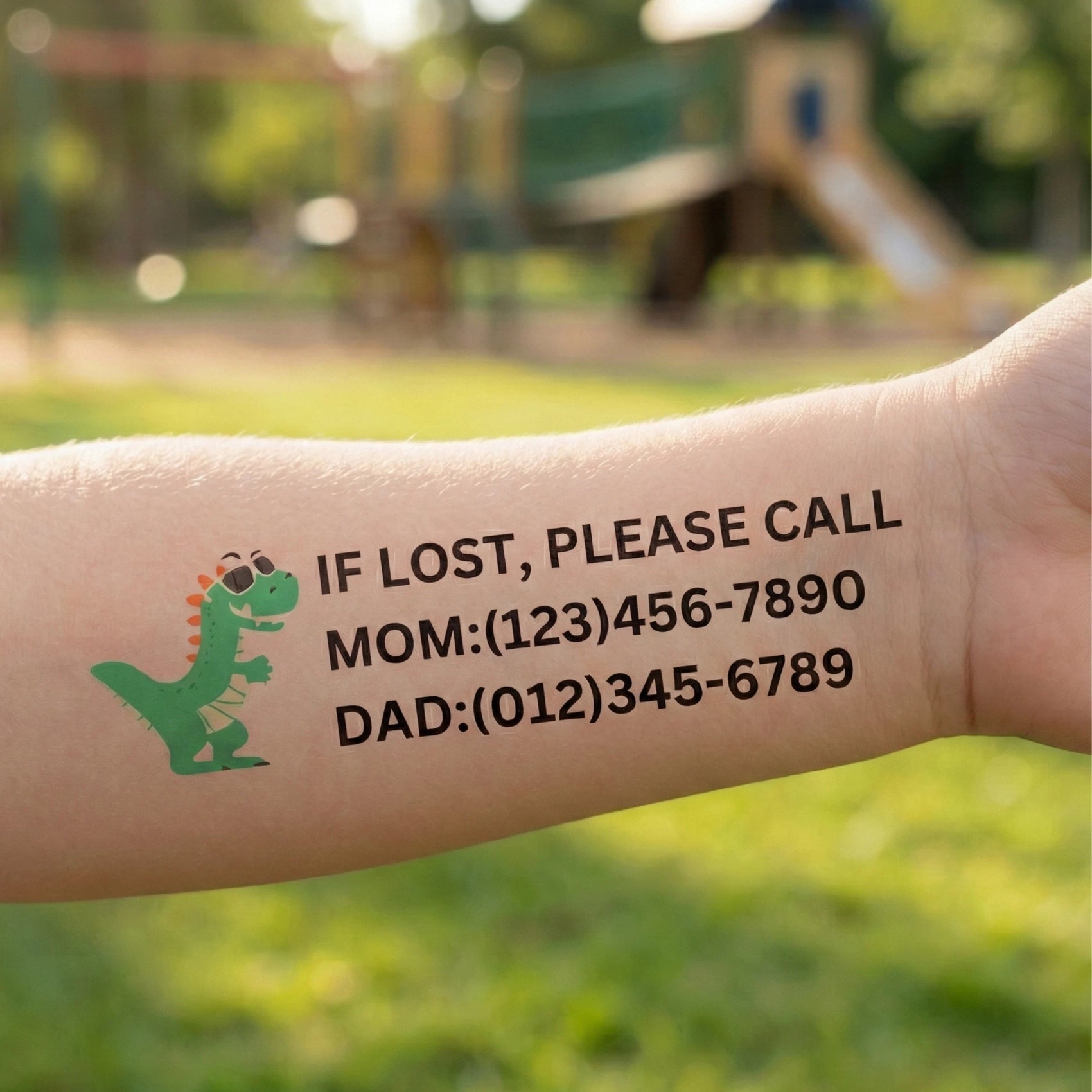 Custom Child Safety Tattoos - If Lost Please Call