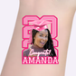 Custom Graduation Tattoos - Pink Varsity Year
