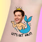 Custom Bachelorette Temporary Tattoos - Let's Get Nauti King Merman
