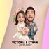 Custom temporary tattoo of bride and groom caricature with flowers, personalized party favor for wedding