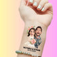 Custom temporary tattoo of bride and groom caricature with flowers, personalized party favor for wedding with names Victoria & Ethan and date 09/12/2024