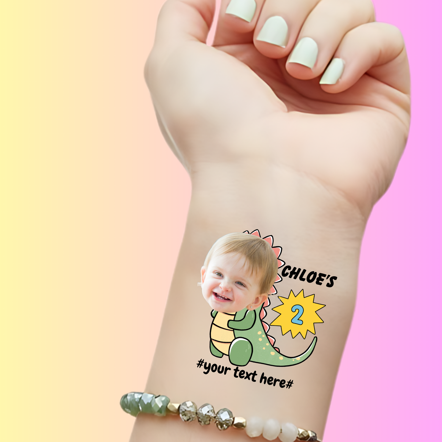 Dino-Mite Birthday Bash – Premium Custom Birthday Tattoos