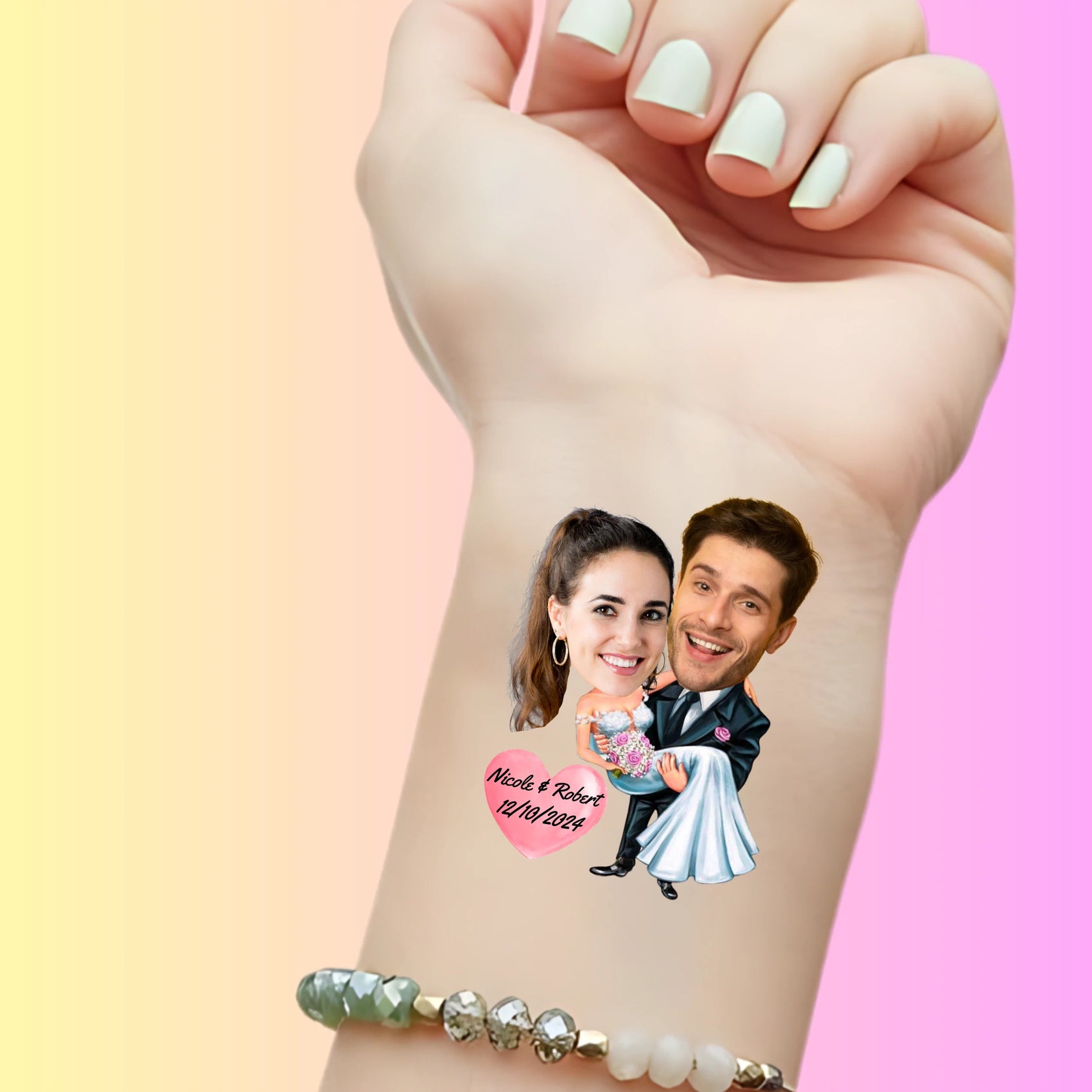 Custom Wedding Tattoos - Classic Groom Carry