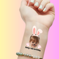 Custom Kids Birthday Tattoos - Pink Bunny Ears