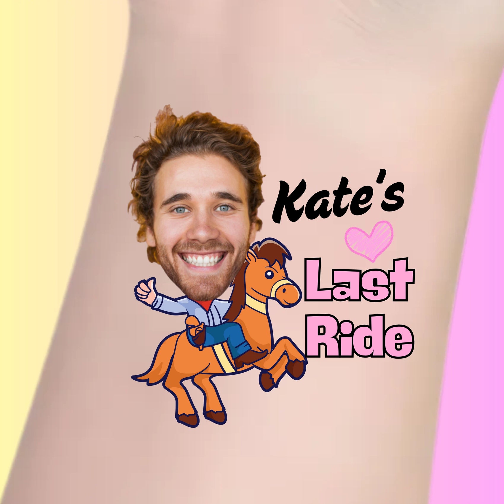 Custom Bachelorette Temporary Tattoos - Last Ride