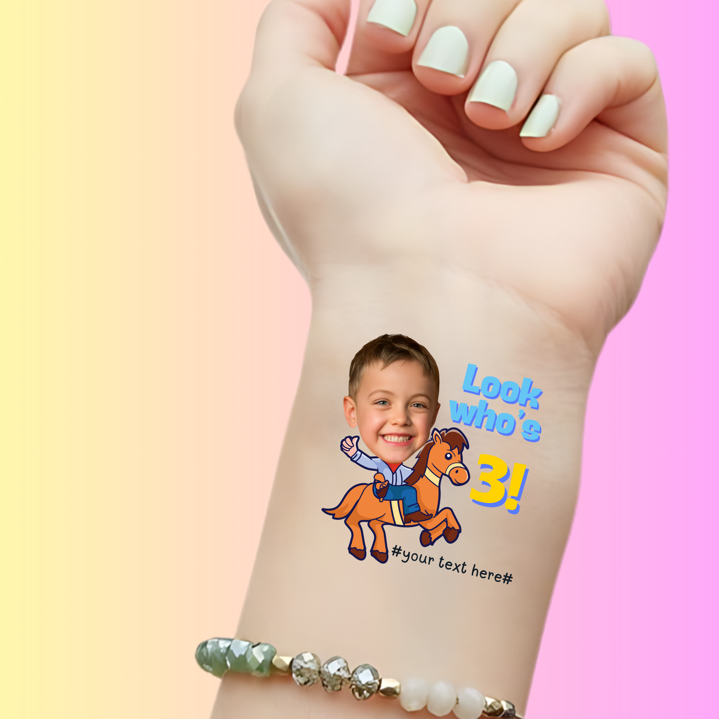 Cowboy Birthday Fun – Premium Custom Birthday Tattoos