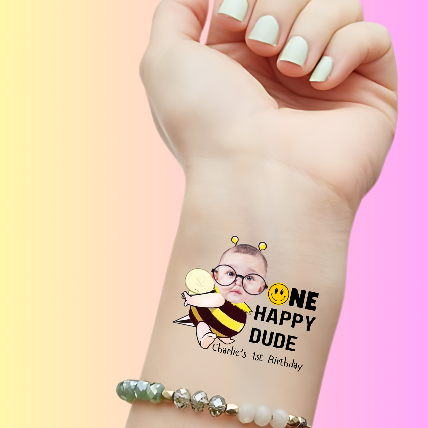 Bee-Day Party – Premium Custom Birthday Tattoos