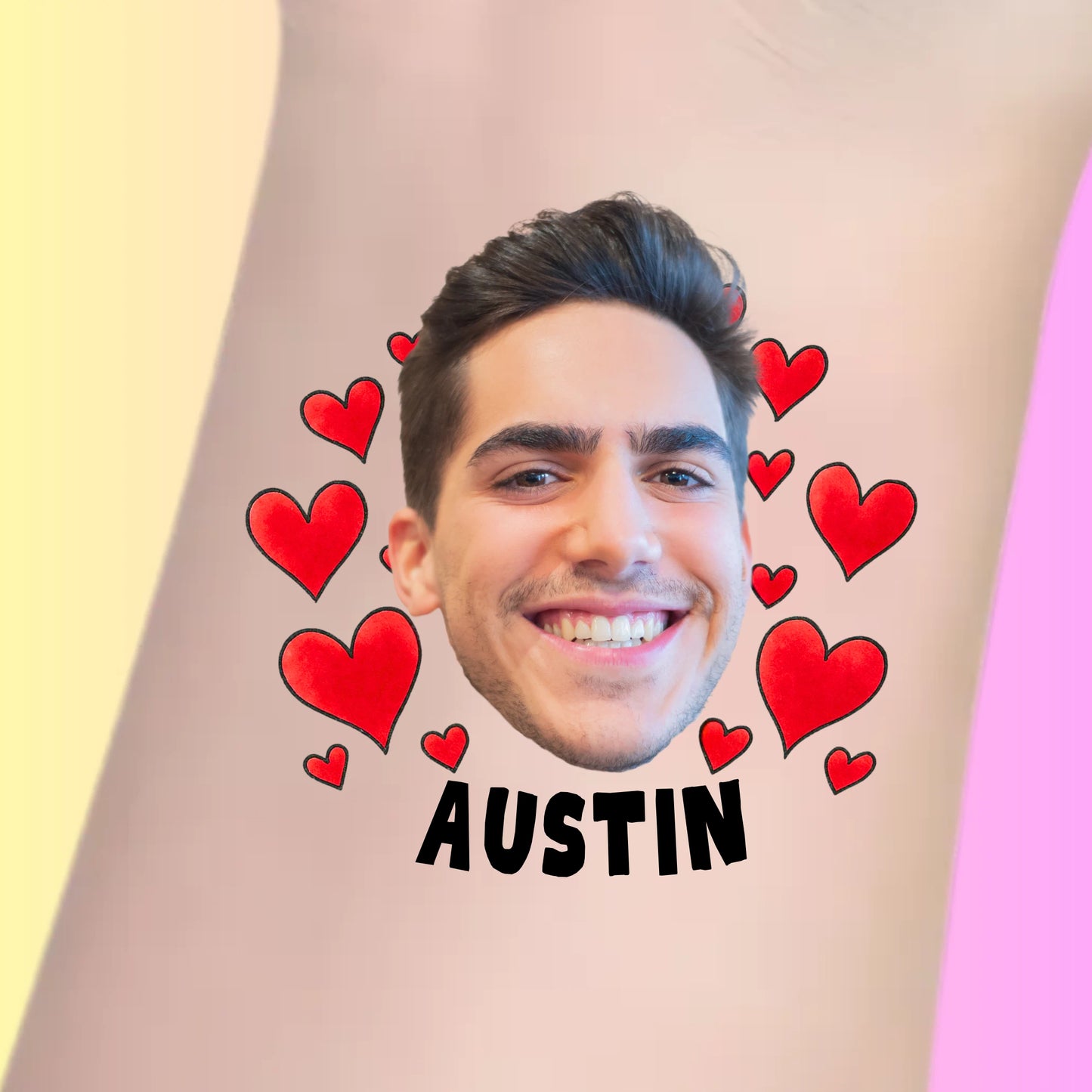 Custom Bachelorette Temporary Tattoos -  Red Heart
