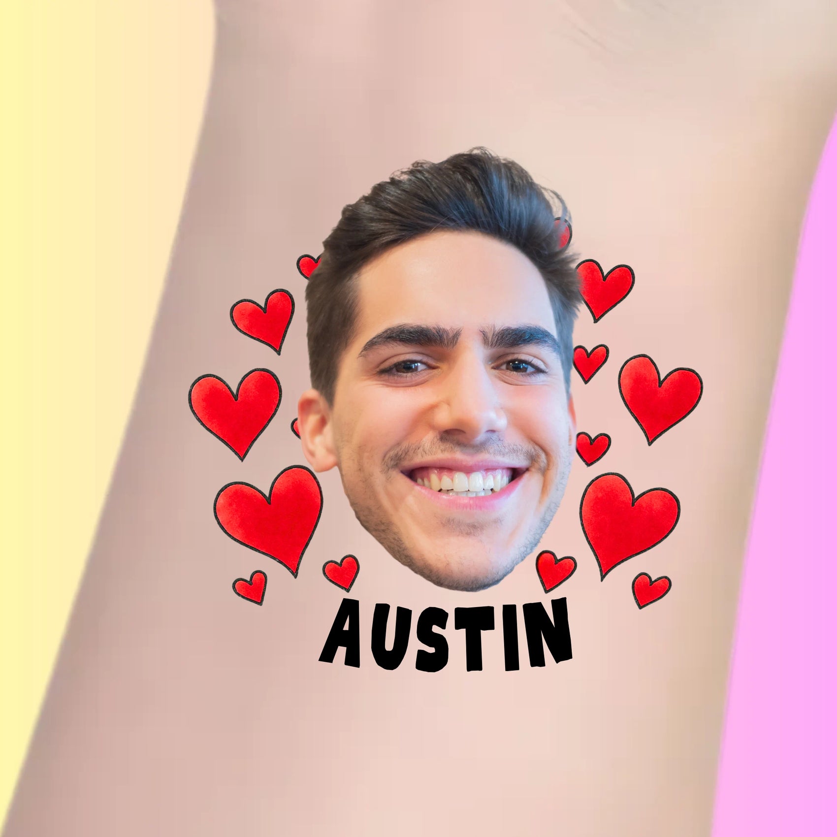 Custom Bachelorette Temporary Tattoos -  Red Heart