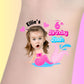 Custom Kids Birthday Tattoos - Pink Mermaid Splash
