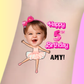 Custom Kids Birthday Tattoos - Magical Ballerina Tutu