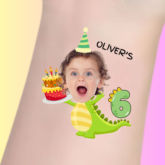 Dino Party - Premium Custom Birthday Tattoos