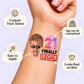 Finally Legal Party temporary tattoo personalization guide: custom face tattoo; age can be customized. Easy to apply.