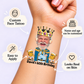 Birthday King & Beer temporary tattoo personalization guide: custom face tattoo; name and age can be customized. Easy to apply.