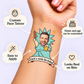 Statue of Liberty BBQ & Beer temporary tattoo personalization guide: custom face tattoo; name and age can be customized. Easy to apply.