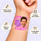 Last Disco temporary tattoo personalization guide: custom face tattoo; name can be customized. Easy to apply.
