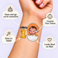 Dinosaur Hatchling Birthday temporary tattoo personalization guide: custom face tattoo; name and age can be customized. Easy to apply.