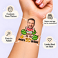 Watermelon Birthday Party temporary tattoo personalization guide: custom face tattoo; name and age can be customized. Easy to apply.