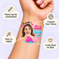 Last Splash temporary tattoo personalization guide: custom face tattoo; name can be customized. Easy to apply.
