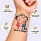 The Proposal temporary tattoo personalization guide: custom couple tattoo; names can be customized. Easy to apply.