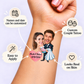 Classic Groom Carry temporary tattoo personalization guide: custom couple tattoo; names and date can be customized. Easy to apply.
