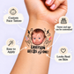 Rockstar Birthday temporary tattoo personalization guide: custom face tattoo; name and age can be customized. Easy to apply.