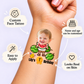 Watermelon Fun Birthday temporary tattoo personalization guide: custom face tattoo; name and age can be customized. Easy to apply.