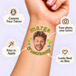 Margs & Matrimony temporary tattoo personalization guide: custom face tattoo; your photo, your tattoo. Easy to apply.