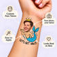 Let's Get Nauti King Merman temporary tattoo personalization guide: custom face tattoo; your photo, your tattoo. Easy to apply.