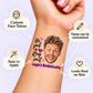 He Put a Ring on It temporary tattoo personalization guide: custom face tattoo; name can be customized. Easy to apply.