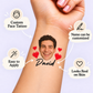 Red Hearts Bachelorette temporary tattoo personalization guide: custom face tattoo; name can be customized. Easy to apply.