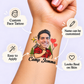 Camp Adventure temporary tattoo personalization guide: custom face tattoo; name can be customized. Easy to apply.