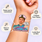Dream Boat Yacht temporary tattoo personalization guide: custom face tattoo; name can be customized. Easy to apply.