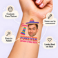 Final Fiesta temporary tattoo personalization guide: custom face tattoo; name can be customized. Easy to apply.