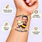 Future Hub-Bee temporary tattoo personalization guide: custom face tattoo; name can be customized. Easy to apply.